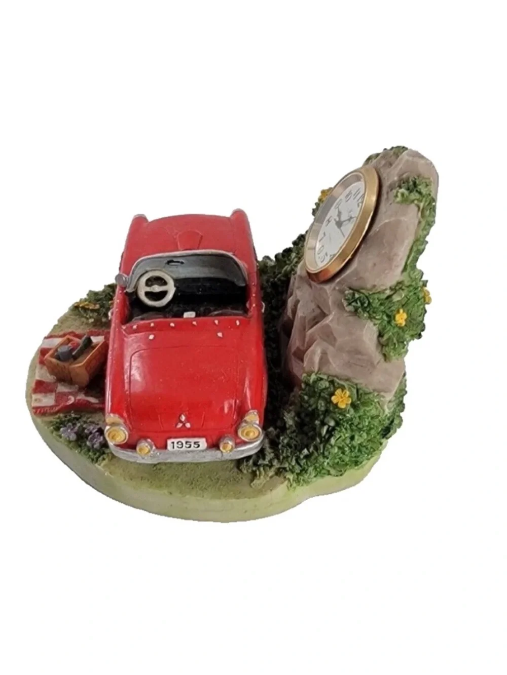 Red Convertible Car Clock Decorative Wall Accent - Picture 3 of 3